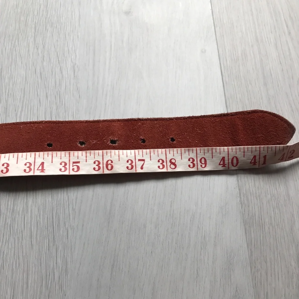 ZARA BROWN BELT SUEDE LEATHER WIDE CASUAL WOMENS 90